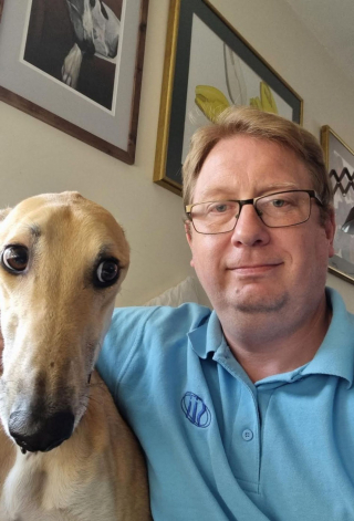 Illustration de l'article : Après avoir affronté des épreuves difficiles, ce Lévrier négligé découvre le sens de l'amour