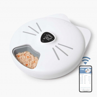 Illustration de l'article : Pixi de Catit : un distributeur intelligent et connecté pour programmer facilement les repas de son chat