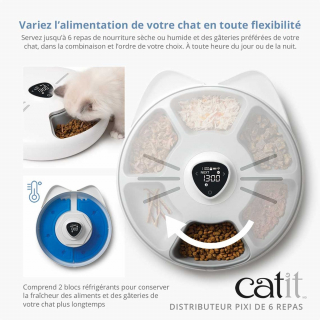 Illustration de l'article : Pixi de Catit : un distributeur intelligent et connecté pour programmer facilement les repas de son chat