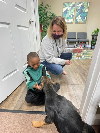 Illustration de l'article : Une chienne paralysée après une blessure par balle donne un sens à sa vie en aidant les enfants handicapés (vidéo)