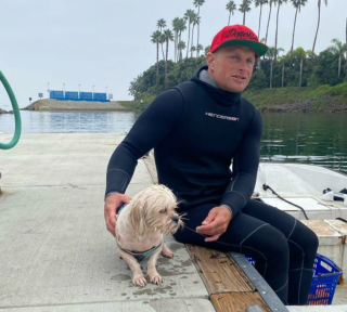 Illustration de l'article : Une chienne paniquée mobilise des baigneurs et des sauveteurs après avoir sauté dans l’océan (vidéo)