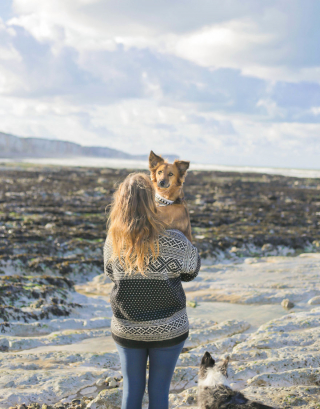 Illustration de l'article : 20 photos sublimes de Tofu, chienne ayant surmonté son passé grâce aux fleurs et à la randonnée