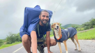 Illustration de l'article : Un homme entreprend de parcourir l’Inde avec sa chienne et fait des rencontres bouleversantes (vidéo)