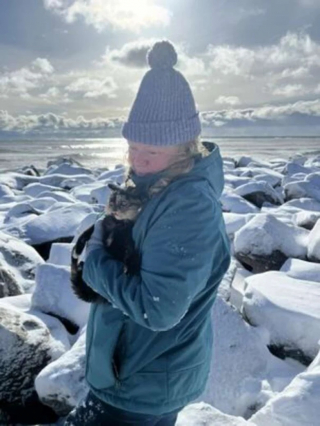 Illustration de l'article : Un chaton caché sous des rochers est sauvé de justesse avant une tempête glaciale
