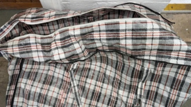 Illustration : "Une promeneuse entend un miaulement de désespoir provenant d'un sac à linge dans un parc"
